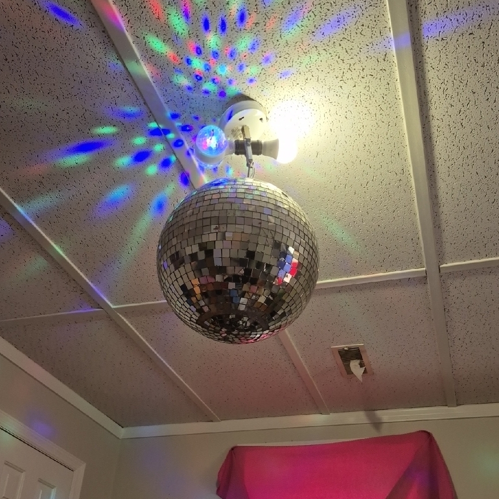 Silver Party Lights Disco Ball